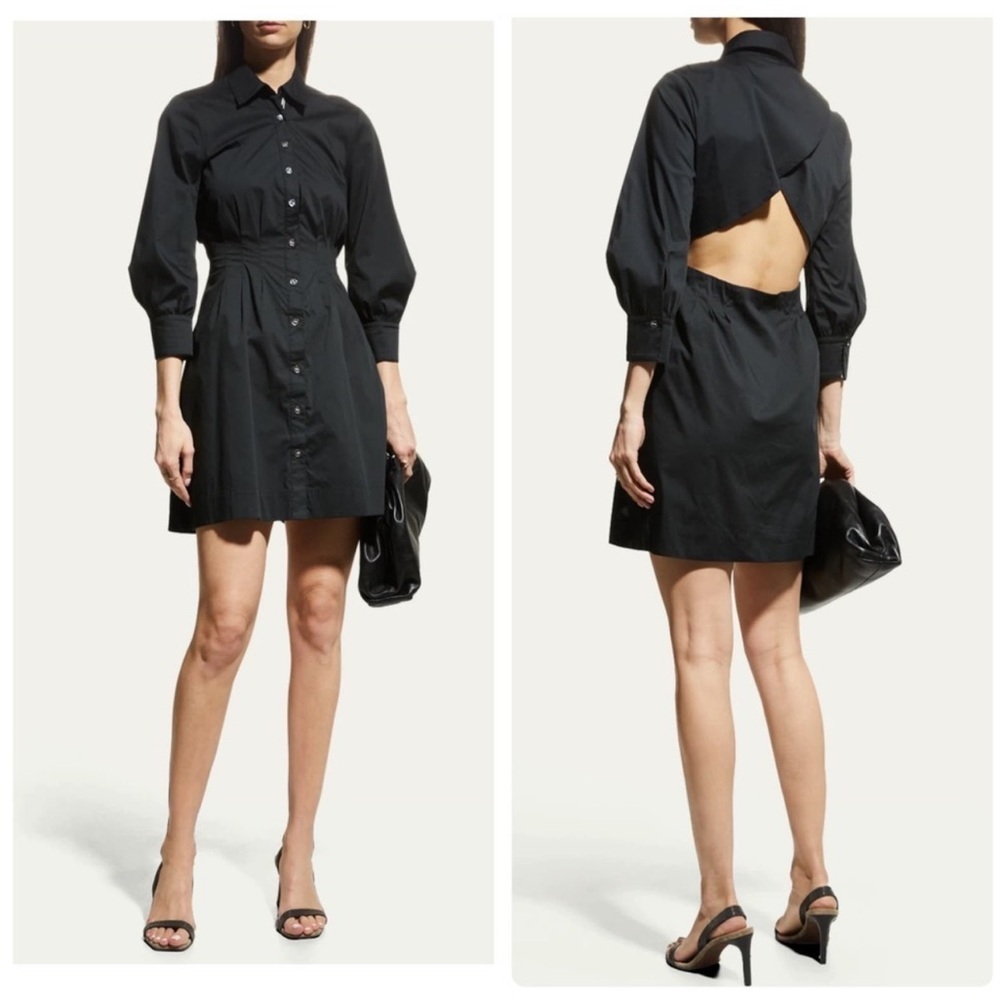 Veronica Beard Polina Button Front Pleated Shirt Dress Size 2 NWT - Picture 1 of 7